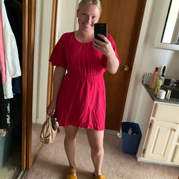 Forever 21 Pink Cut Out Mini Dress XS - Picture 6 of 6